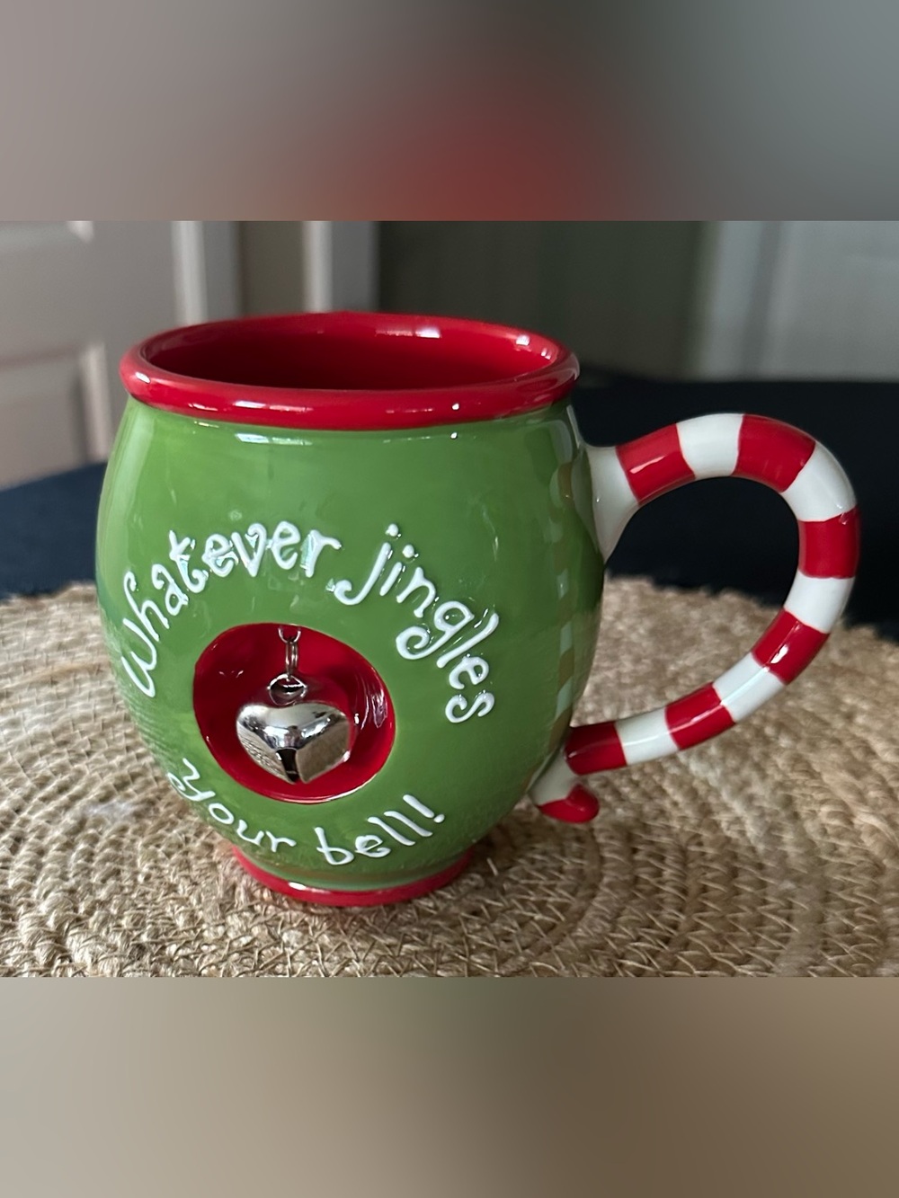 Hallmark Green and Red Holiday Ceramic Mug